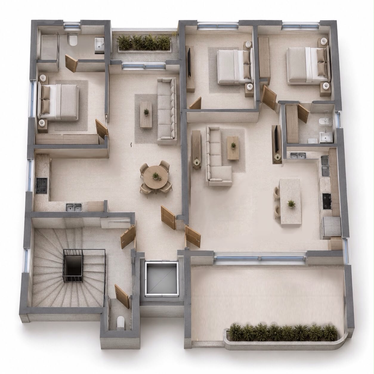 ELOS II Residences, קומות 1 עד 3