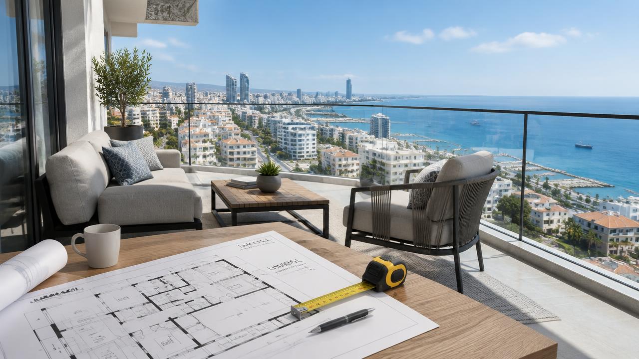 איך משווים שטח, מרפסת, חניה ומחסן בדירה חדשה בקפריסין?