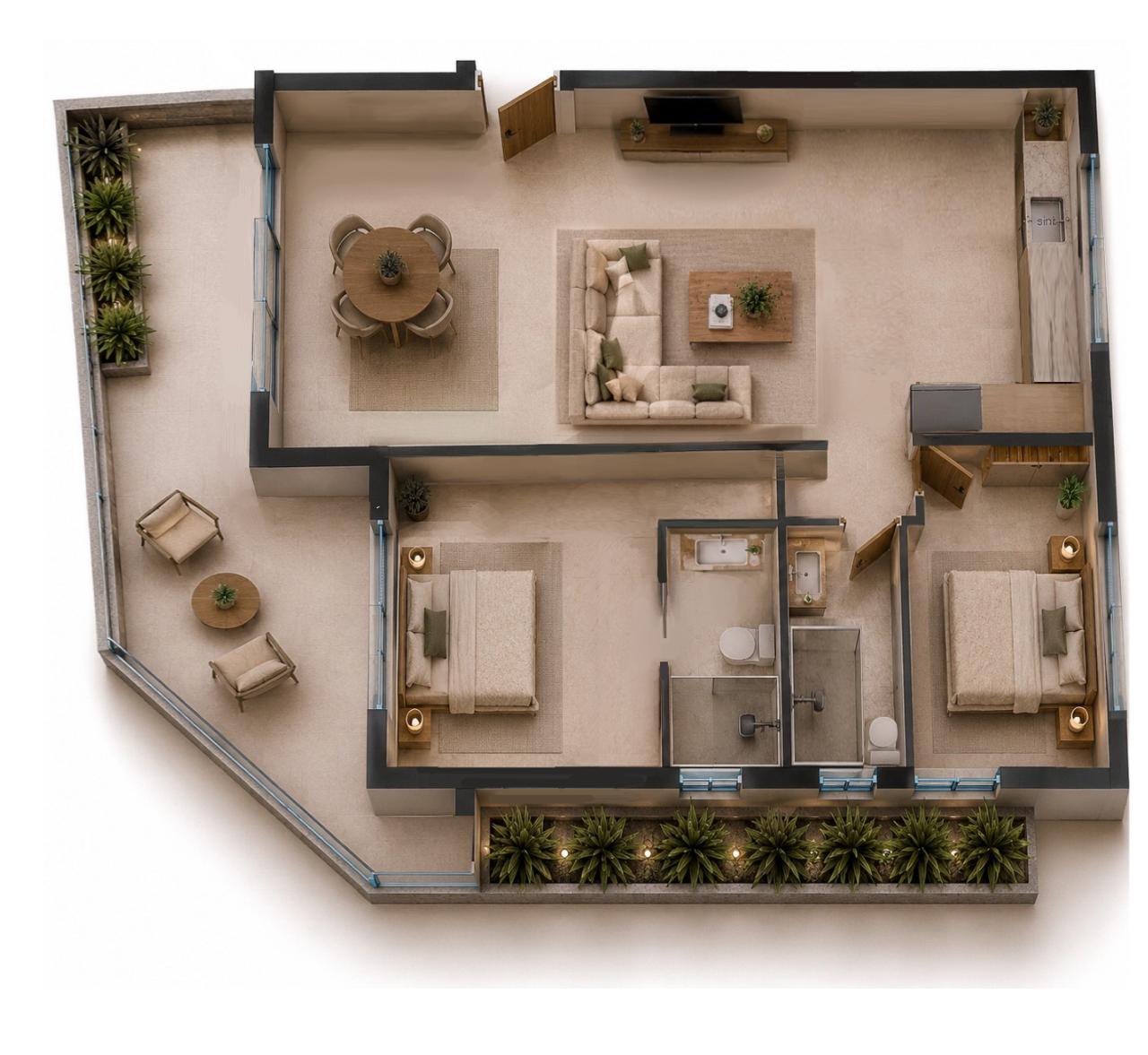 NAMI Residences, דירת שני חדרי שינה, 101